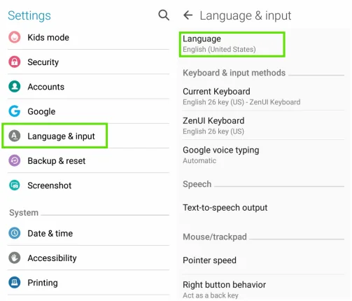 วิธีเปลี่ยนภาษาบนมือถือ Android