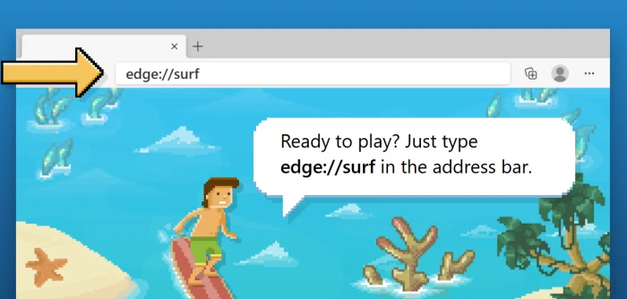 วิธีเปิดเกม Microsoft Edge Surf