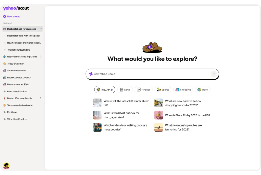 Yahoo เปิดตัว Yahoo Scout เครื่องมือค้นหาคำตอบพลัง AI